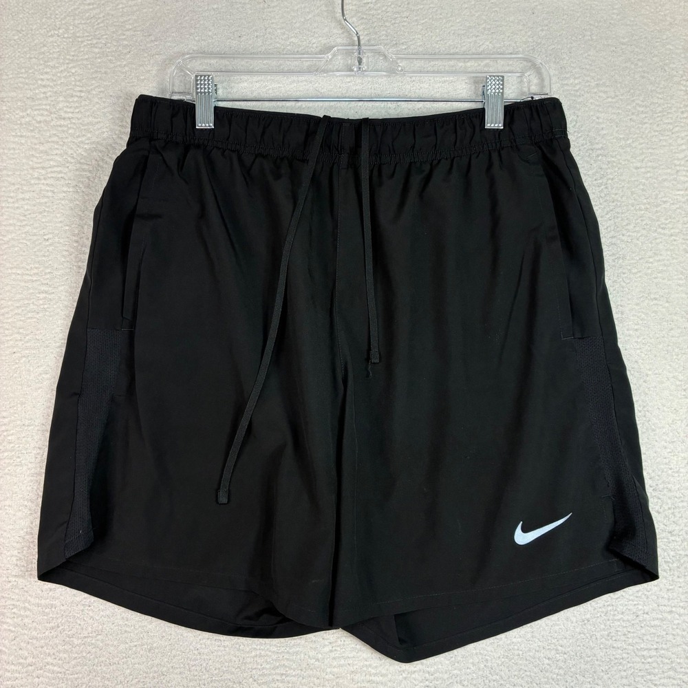 Nike Challenger Running Shorts Men M Black Dri Fit Stretch Drawstring DV9359-010